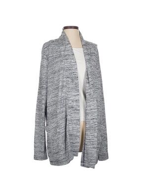 GAP Open Front Gray Cardigan Sweater Long Sleeves Lagenlook Coastal Preppy Cozy